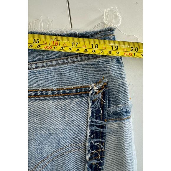 Vintage Y2k Archive Levi’s Patched Distressed Denim Mini Skirt XL (READ) - Picture 8 of 10